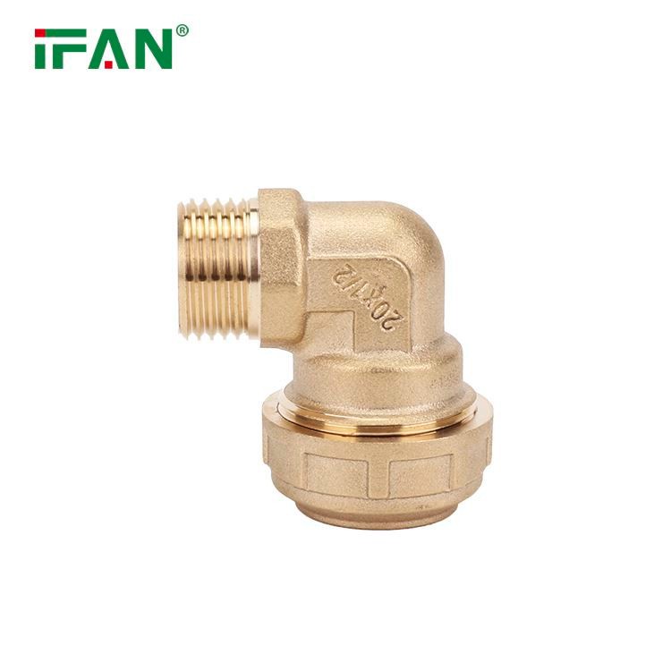 IFAN HDPE Brass Compression Fittings Elbow