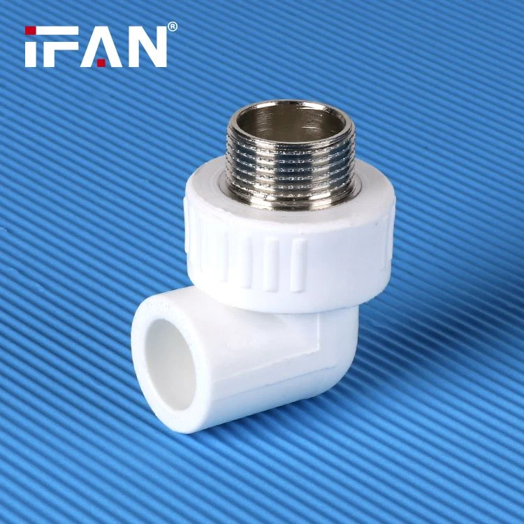 Male Thread White PPR Elbow